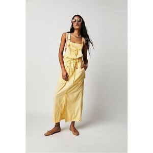 Free People Gracie Skirtall Size M in‎ Golden Haze Yellow